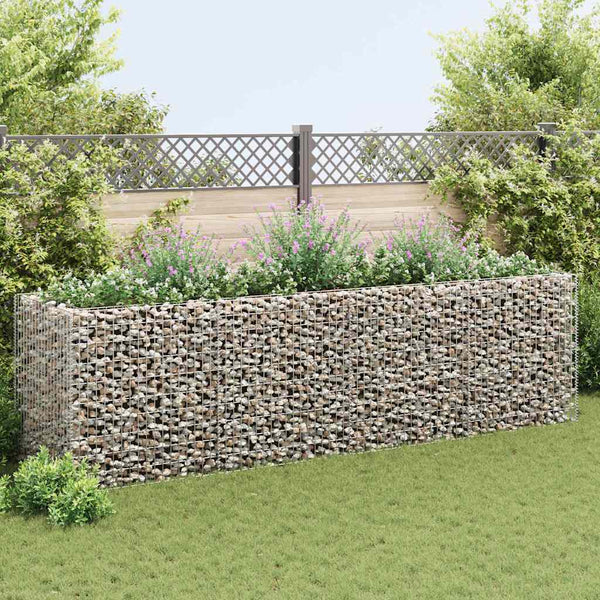 Gabionen-Hochbeet Stahl 360×90×100 cm