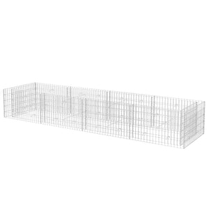 Gabionen-Hochbeet Stahl 360×90×50 cm