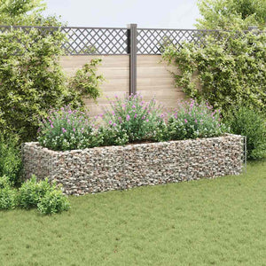Gabionen-Hochbeet Stahl 270×90×50 cm