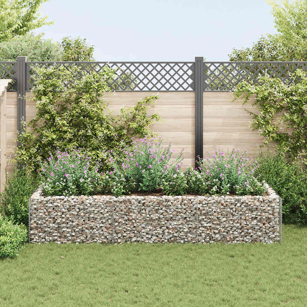 Gabionen-Hochbeet Stahl 270×90×50 cm