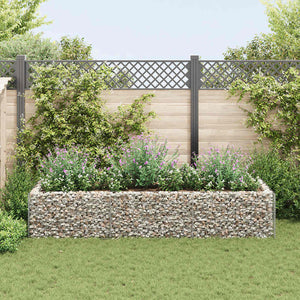 Gabionen-Hochbeet Stahl 270×90×50 cm