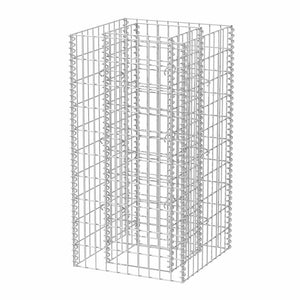 Gabionen-Hochbeet Stahl 50×50×100 cm
