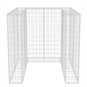 Gabionen-Mülltonnenverkleidung für 1 Tonne Stahl 110x100x120cm