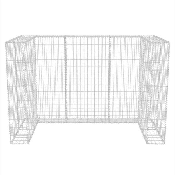 Gabionen-Mülltonnenverkleidung für 2 Tonnen Stahl 180x100x120cm