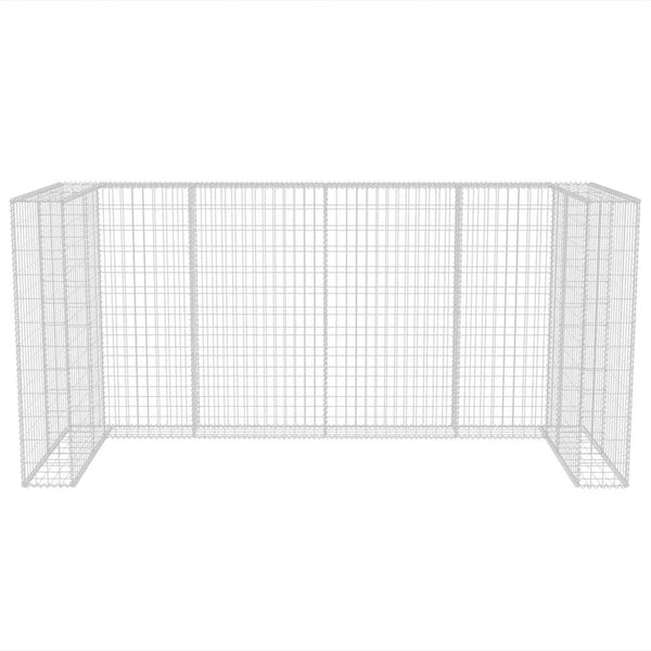 Gabionen-Mülltonnenverkleidung für 3 Tonnen Stahl 250x100x120cm