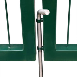 Gartentor mit Pfosten 350x120 cm Stahl Grün
