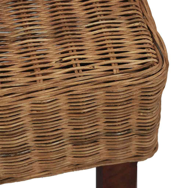 Esszimmerstühle 2 Stk. Braun Natürliches Rattan
