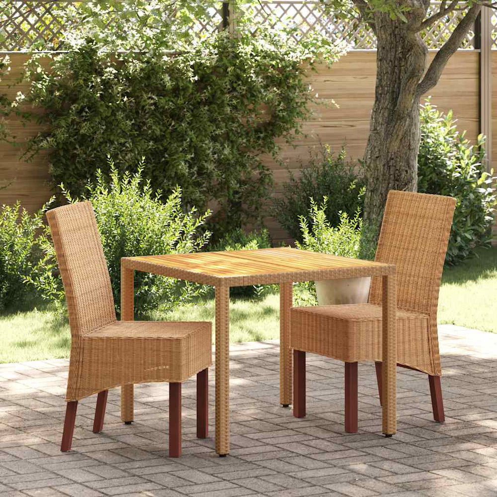Esszimmerstühle 2 Stk. Braun Natürliches Rattan