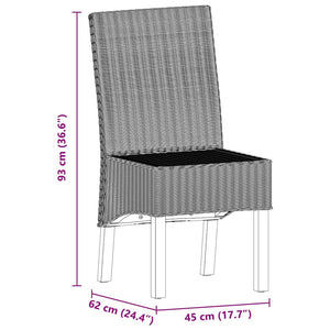 Esszimmerstühle 2 Stk. Braun Natürliches Rattan