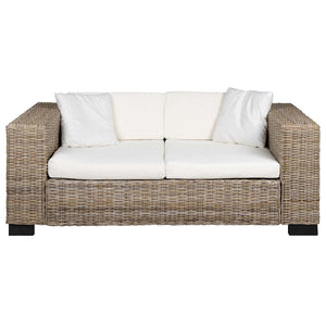 2-Sitzer Sofa Echtes Rattan