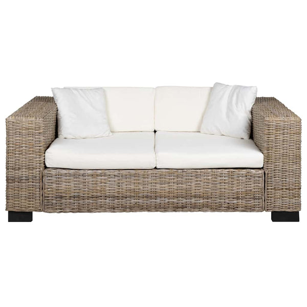 2-Sitzer Sofa Echtes Rattan