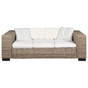 3-Sitzer Sofa Echtes Rattan