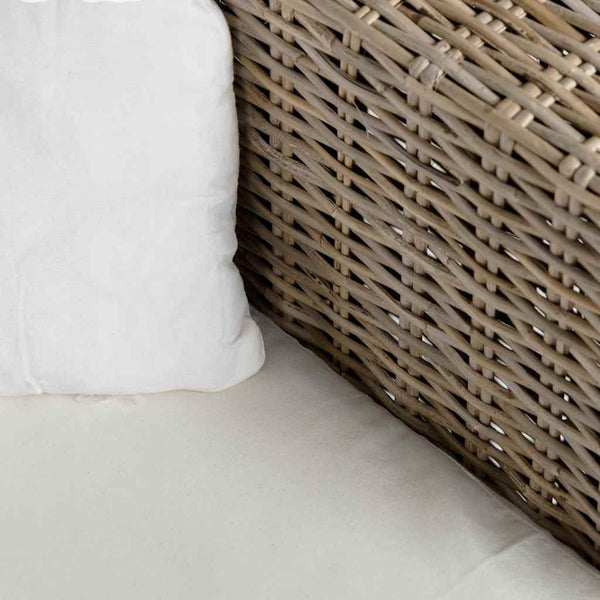 3-Sitzer Sofa Echtes Rattan
