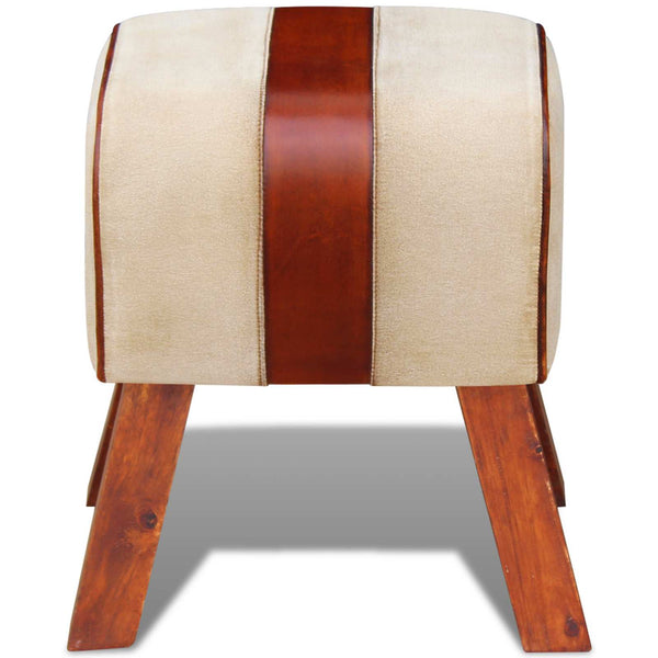Bücherhocker Braun Leder