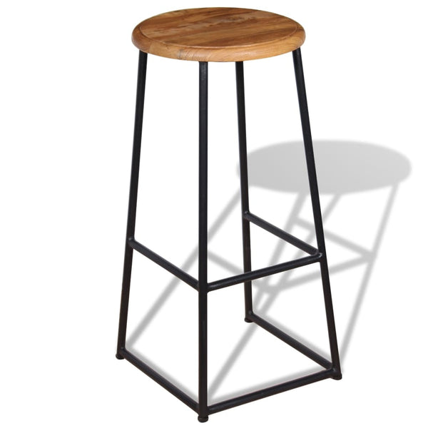 vidaXL Tabourets de bar 2 pcs Bois de teck massif
