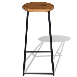 vidaXL Tabourets de bar 2 pcs Bois de teck massif