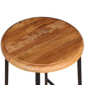 vidaXL Tabourets de bar 2 pcs Bois de teck massif