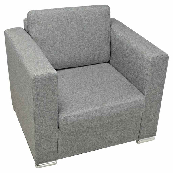 vidaXL Armchair Light Grey Fabric