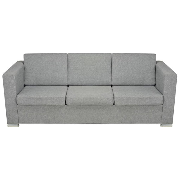 3-Sitzer-Sofa Stoff Hellgrau