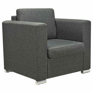 vidaXL Fauteuil Gris foncé Tissu