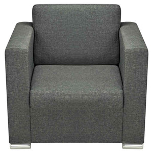 vidaXL Fauteuil Gris foncé Tissu