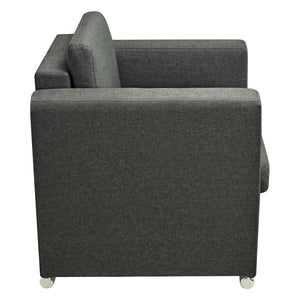 vidaXL Fauteuil Gris foncé Tissu