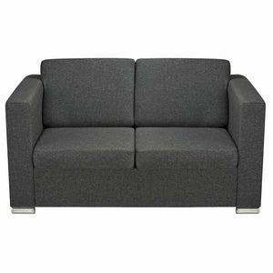 Sofa 2-Sitzer Stoff Dunkelgrau