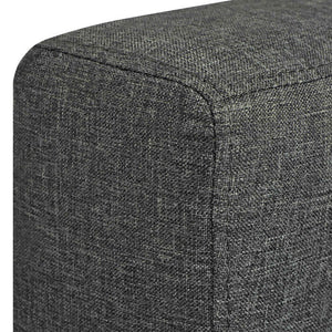 Sofa 2-Sitzer Stoff Dunkelgrau