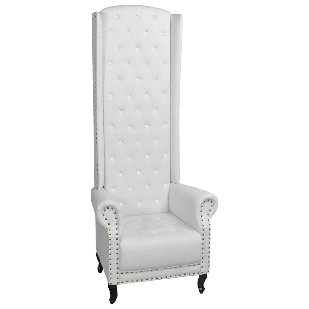 Hochlehner-Sessel Weiß Kunstleder