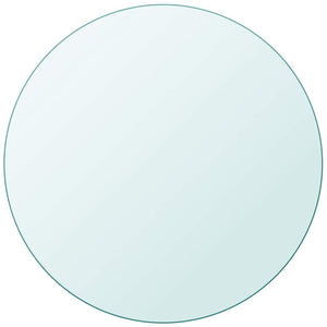Tischplatte aus gehärtetem Glas rund 80 cm