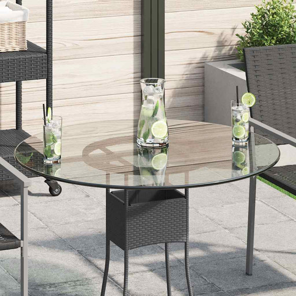 Tischplatte aus gehärtetem Glas rund 80 cm