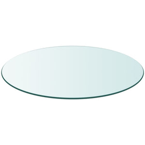 Tischplatte aus gehärtetem Glas rund 900 mm