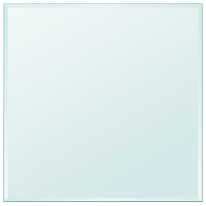 Tischplatte aus gehärtetem Glas quadratisch 800x800 mm