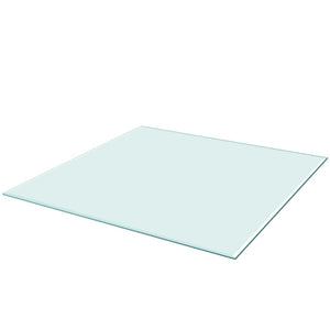 Tischplatte aus gehärtetem Glas quadratisch 800x800 mm