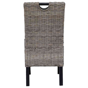 Esszimmerstuhl 2 Stk. Kubu-Rattan Mangoholz