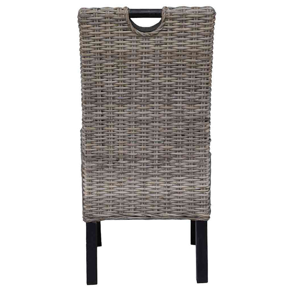 Esszimmerstuhl 2 Stk. Kubu-Rattan Mangoholz