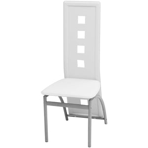 vidaXL Chaises de salle à manger 2 pcs Similicuir blanc