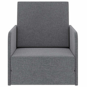 Schlafsessel Ausziehbar Hellgrau Stoff