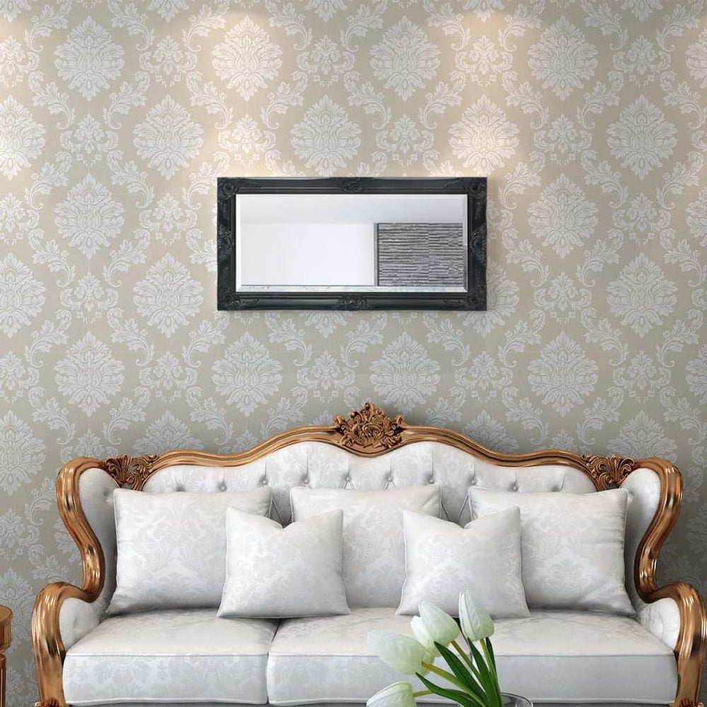 vidaXL Miroir mural de style baroque 100x50 cm Noir