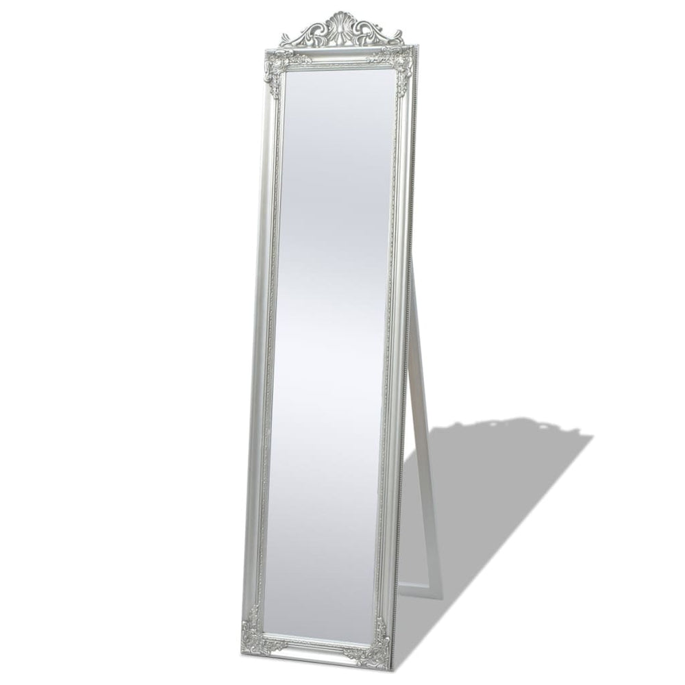 vidaXL Miroir sur pied de style baroque 160x40 cm Argenté