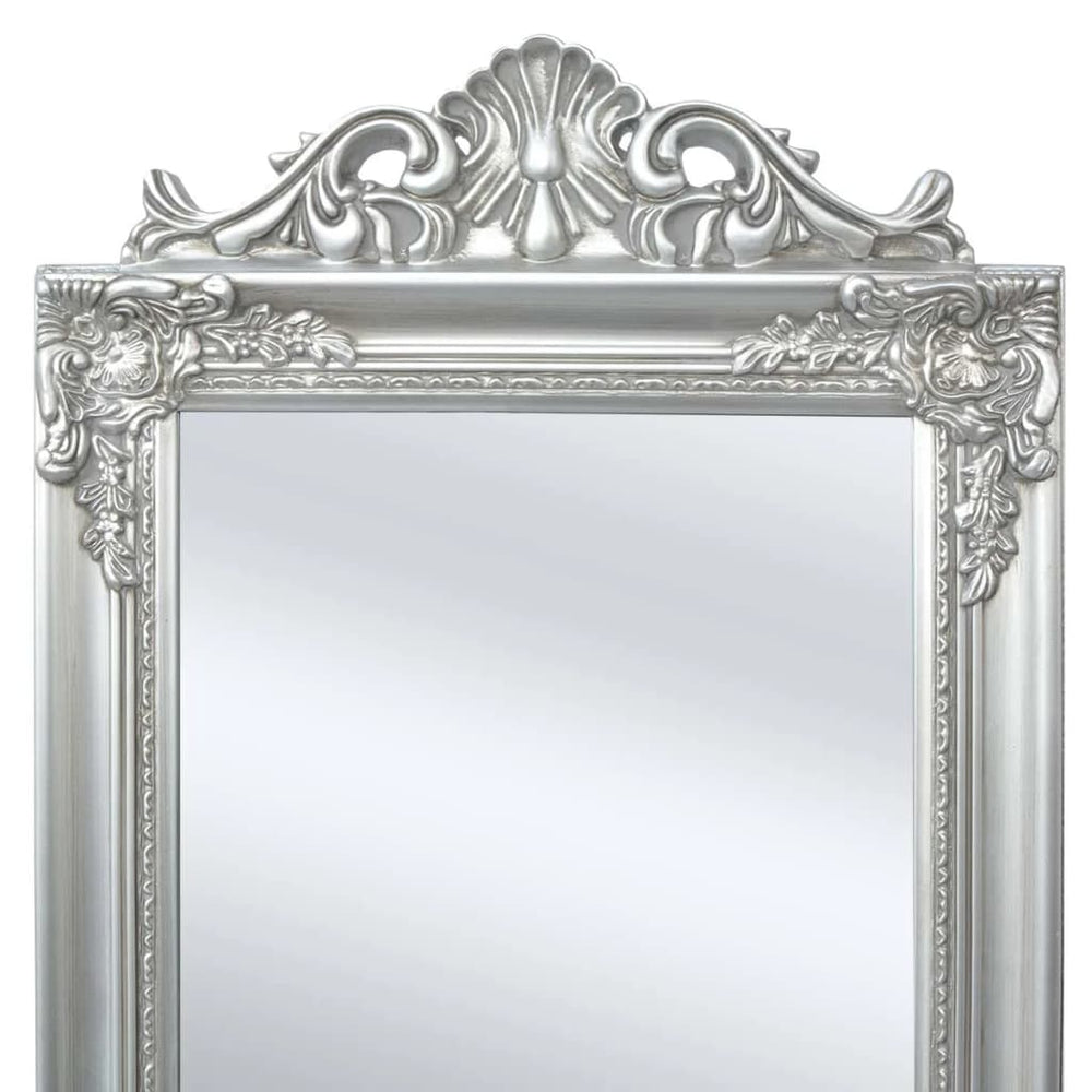 vidaXL Miroir sur pied de style baroque 160x40 cm Argenté