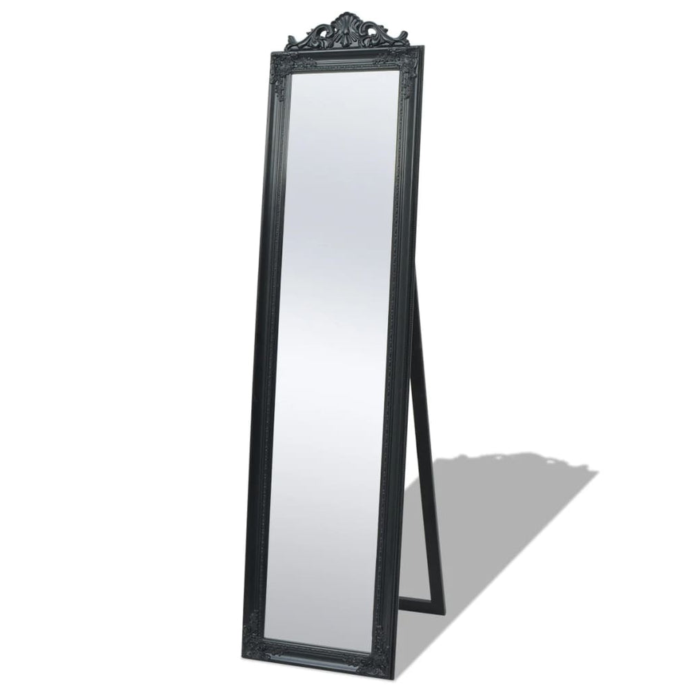 vidaXL Psyché de style baroque 160x40 cm Noir