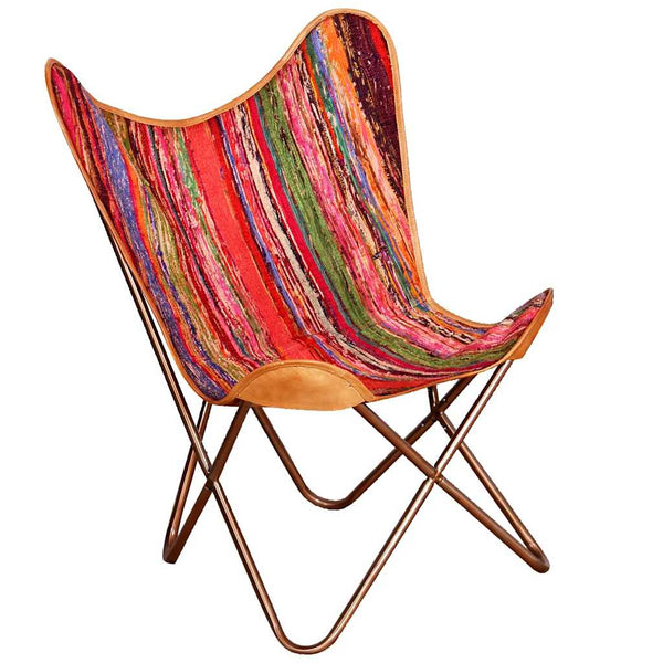Butterfly-Sessel Mehrfarbig Chindi-Stoff