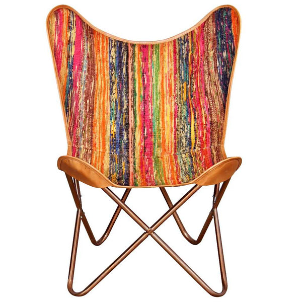 Butterfly-Sessel Mehrfarbig Chindi-Stoff