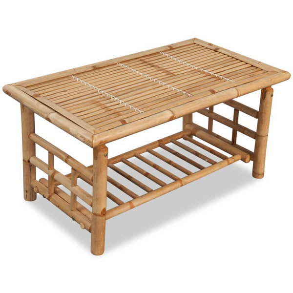 vidaXL Table basse en bambou 90x50x45 cm