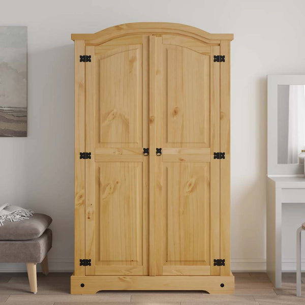 Kleiderschrank Mexiko-Stil Kiefernholz 2 Türen