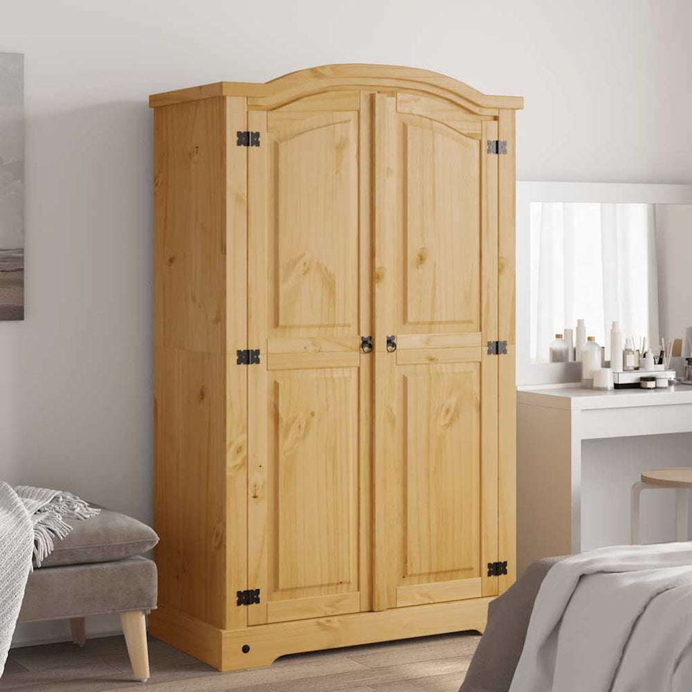 Kleiderschrank Mexiko-Stil Kiefernholz 2 Türen