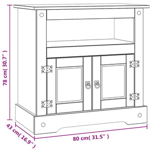 TV-Schrank im Mexiko-Stil Kiefer Massiv Corona 80 x 43 x 78 cm