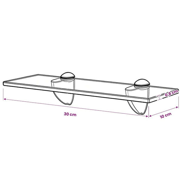 vidaXL Étagère murale en verre 30x10 cm 8 mm