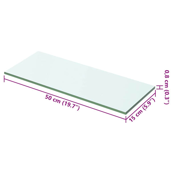 Regalboden Glas Transparent 50x15 cm